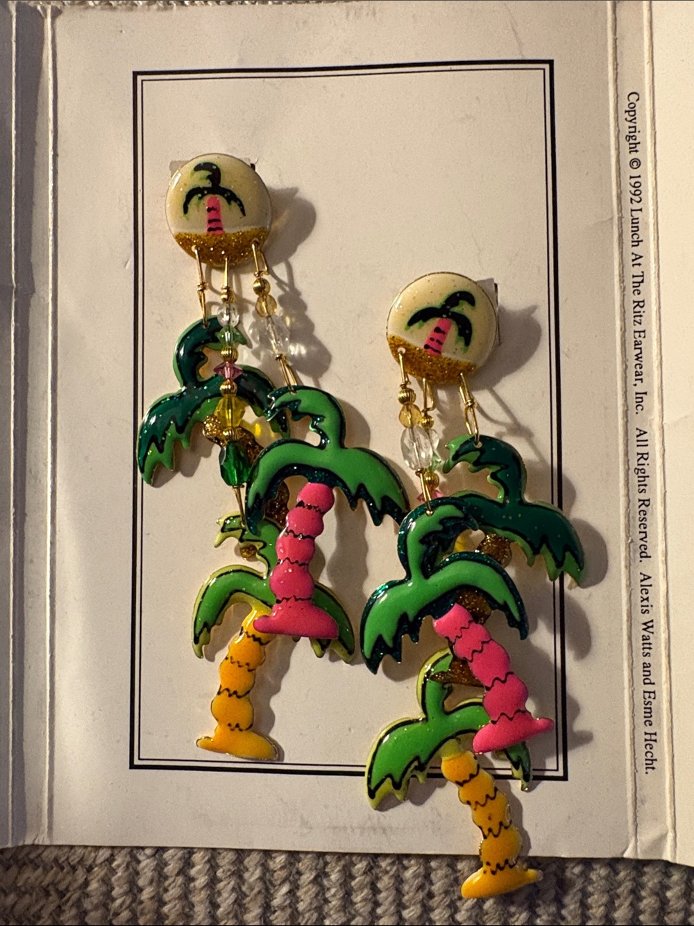 Lunch at The Ritz Earrings 🌴 Palm Trees - Picture 2 of 4